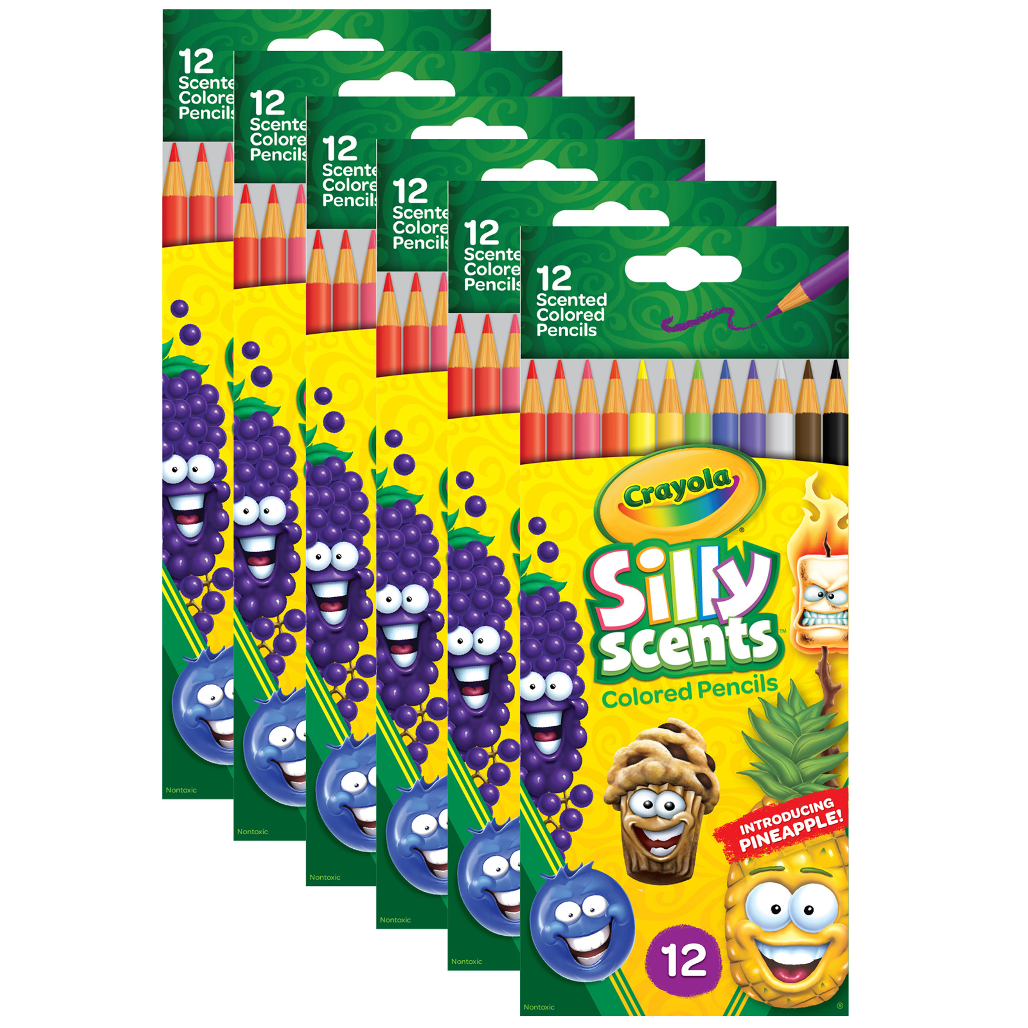 Genuine Crayola 12 Pack of Silly Scents Twistable Colored Pencils