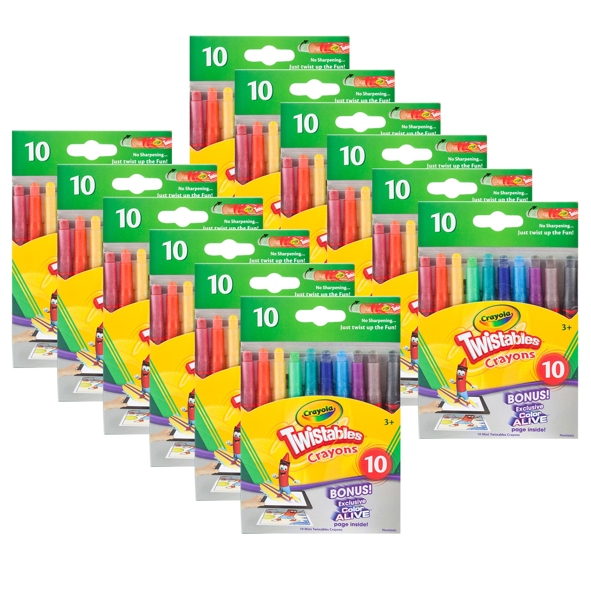 Crayola Silly Scents Smash Ups Mini Twistables Scented Crayons, 24