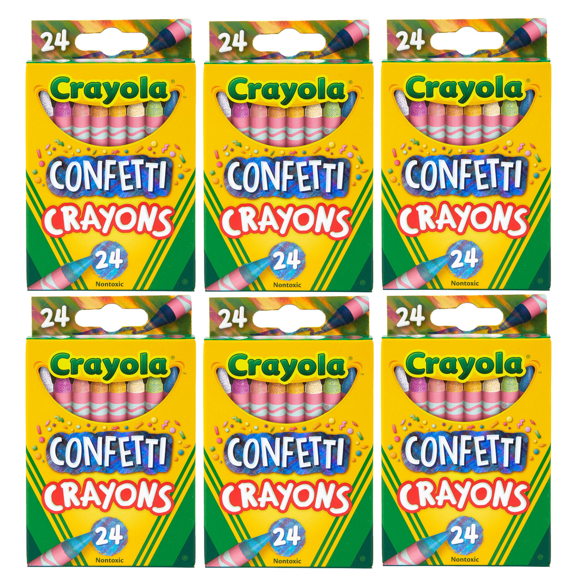 Crayola Confetti Crayons, Multi Color 24 Crayons