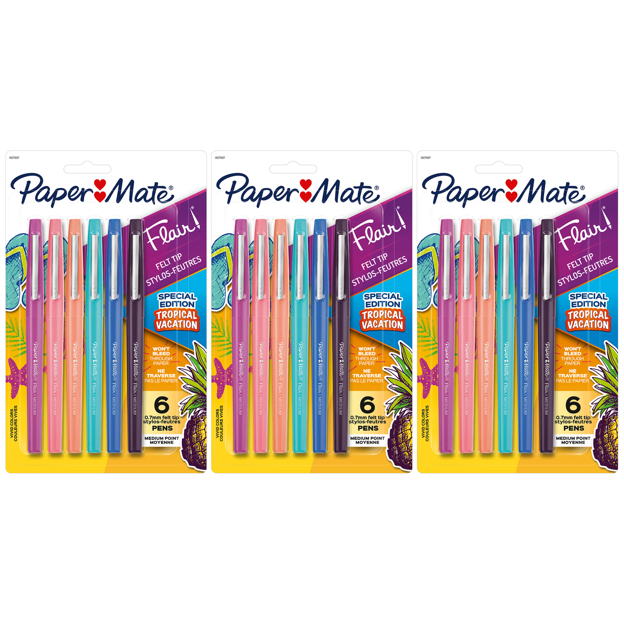 Papermate Flair Original Fibre Tip Pen - Medium - Candy Colours