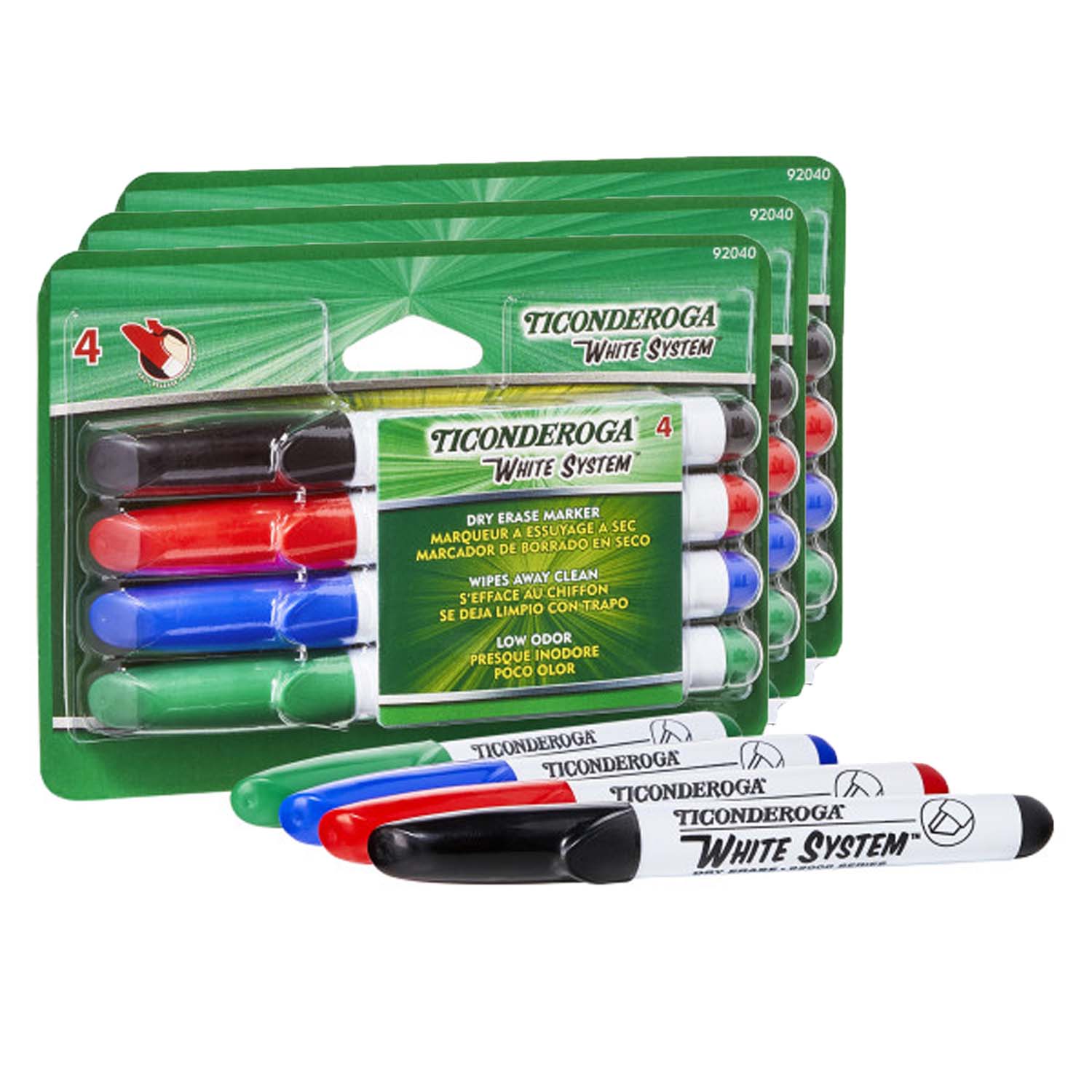 Dry Erase Markers, Barrel Style, Low Odor, Chisel Tip, Assorted