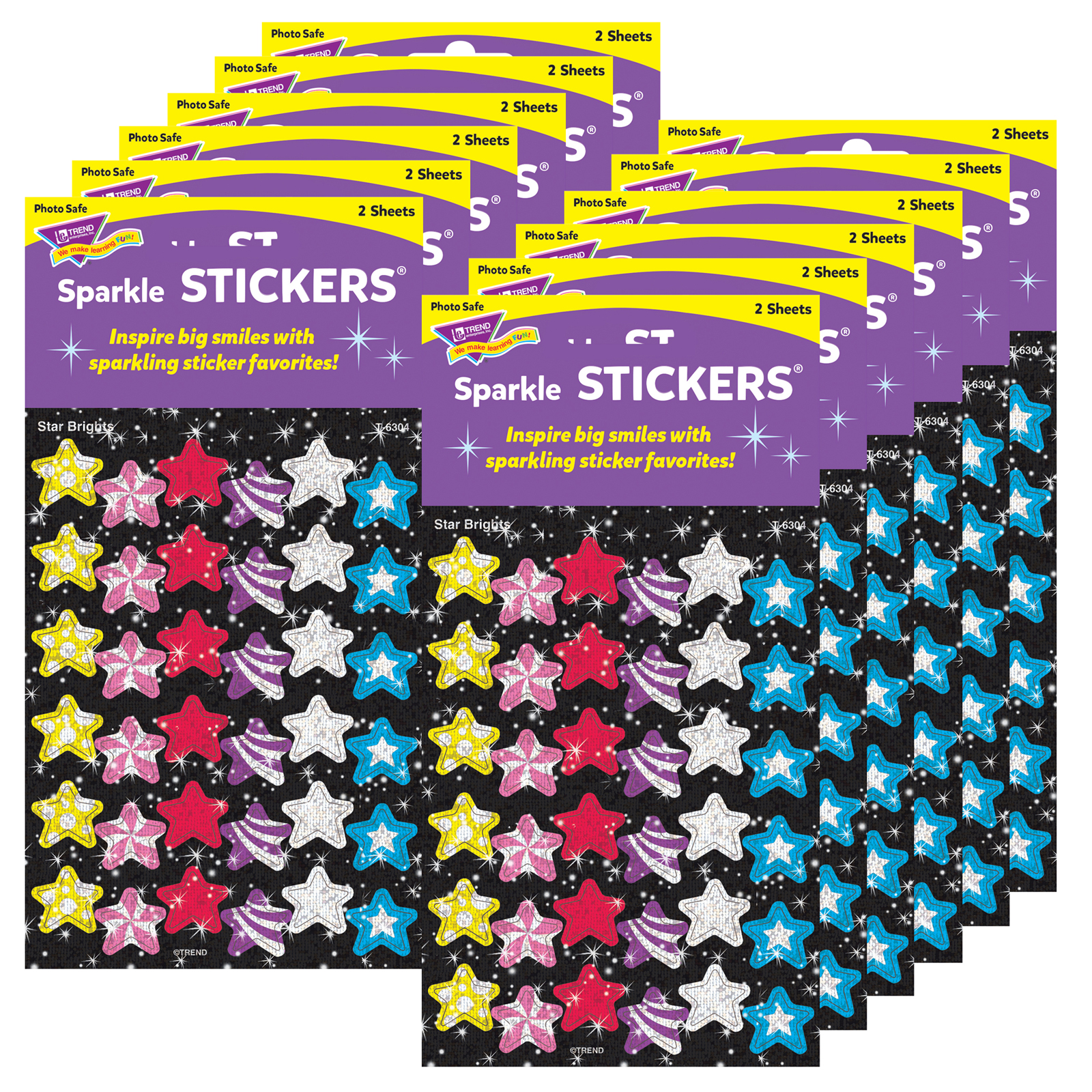 Shimmering Hearts Sparkle Stickers®