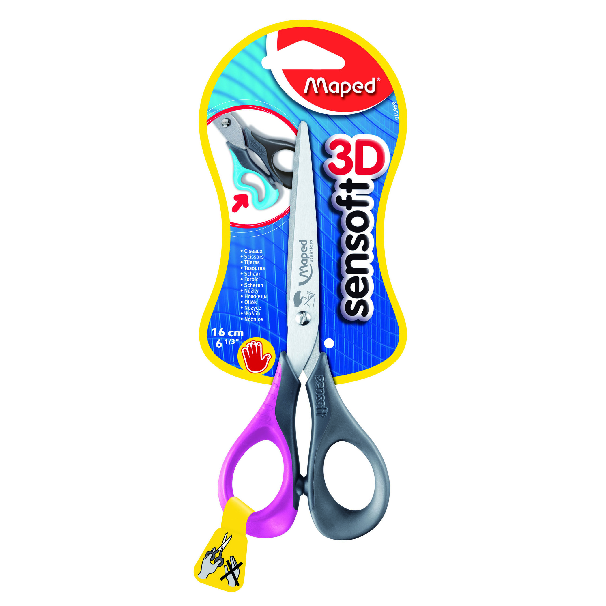 Maped (6 Ea) 6.5in Sensoft Scissors Left