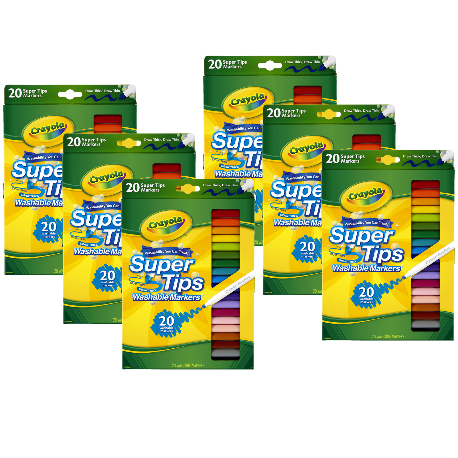 Crayola Washable Super Tips with Silly Scents, 50 per Box, 2 Boxes | BIN585050-2