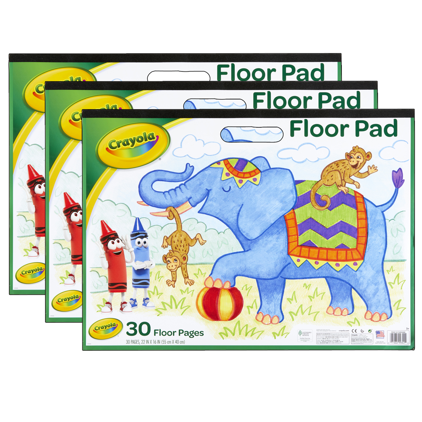 Easel Pad, 25 x 30, Self Stick Sheets, 30 Sheets/Pad, Pack of 4