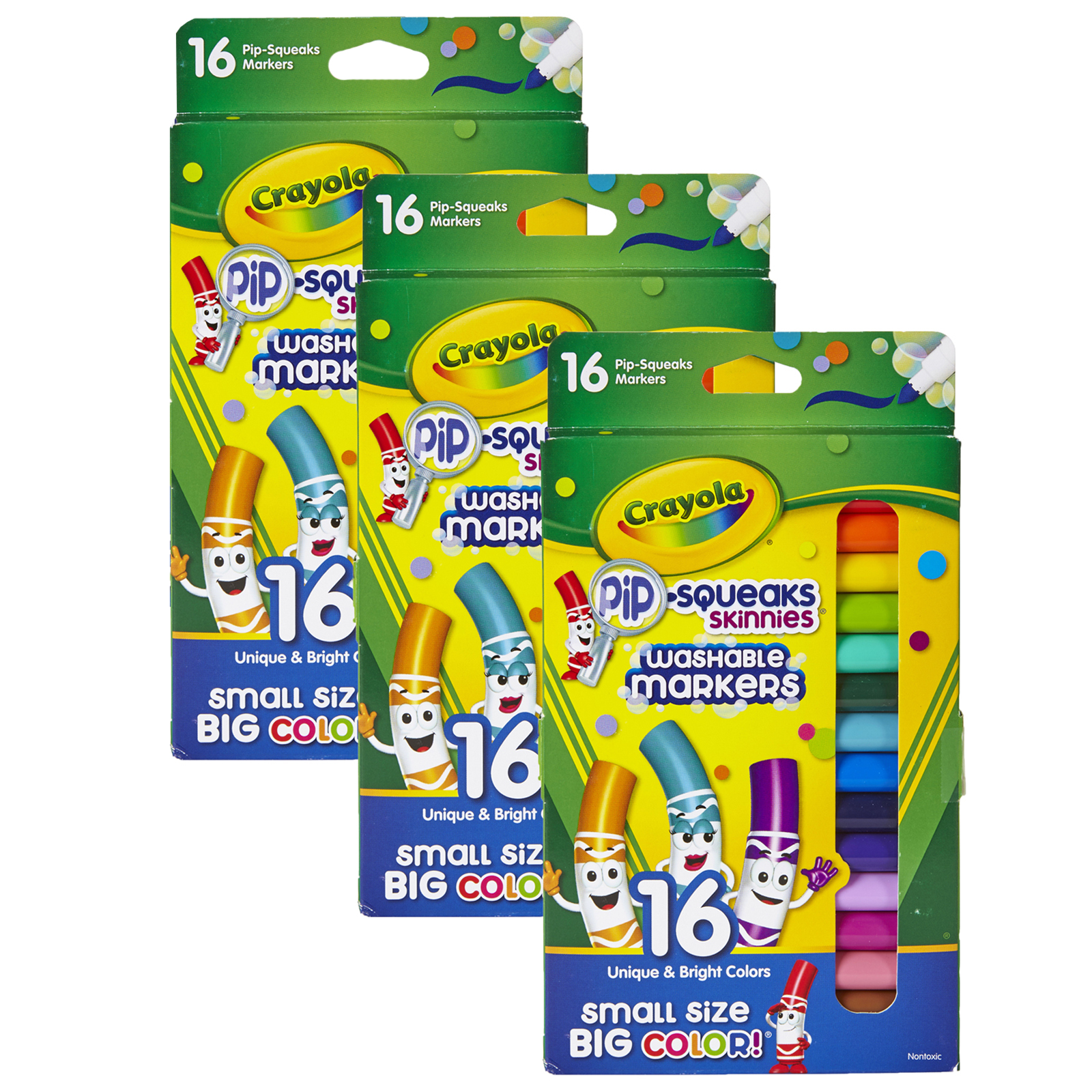 Crayola Pip-Squeaks Washable Markers 16 Assorted Colors