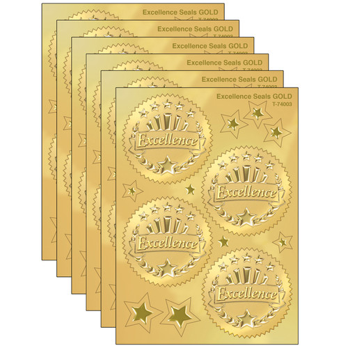 Excellence (Gold) Award Seals Stickers, 32 ct. - T-74003