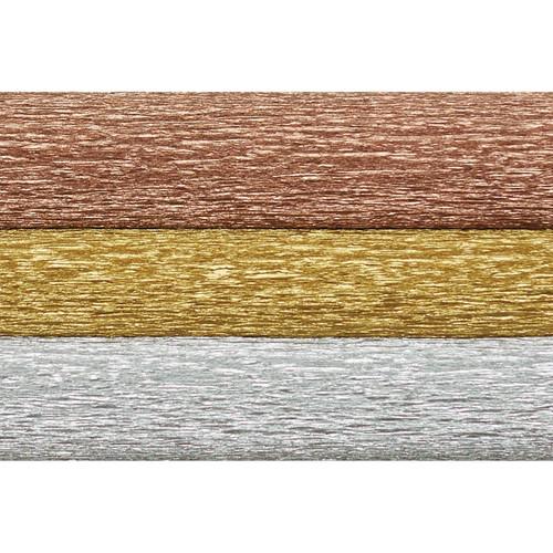 Extra Fine Crepe Paper, Metallic Assortment, 10.7 sq. ft - PACPLG11004