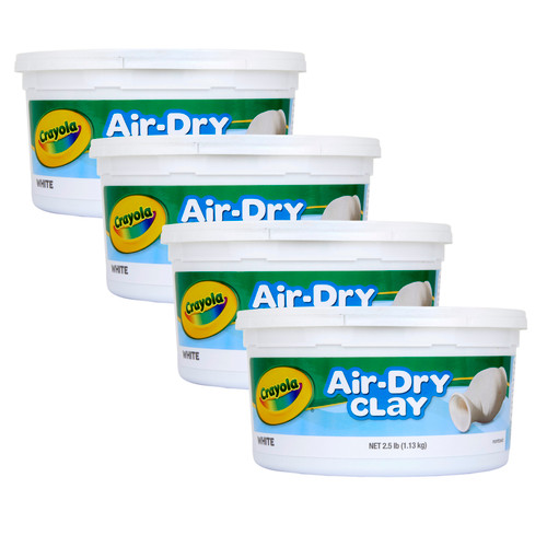 Air-Dry Clay, 5 Pounds Resealable Bucket, White - BIN575055