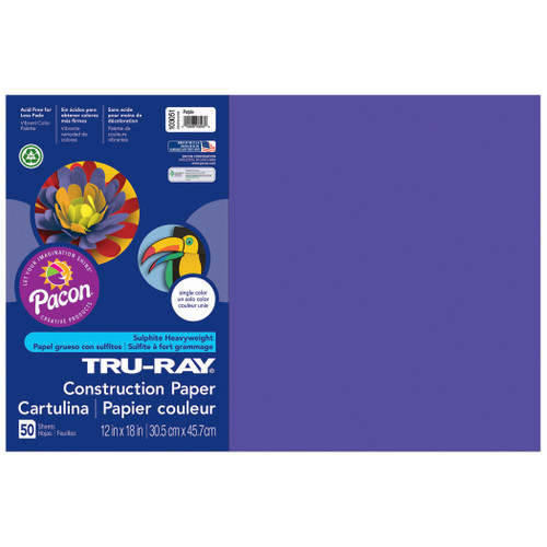 5 Pk) Tru Ray 12x18 Gray Construction Paper 50sht Per Pk