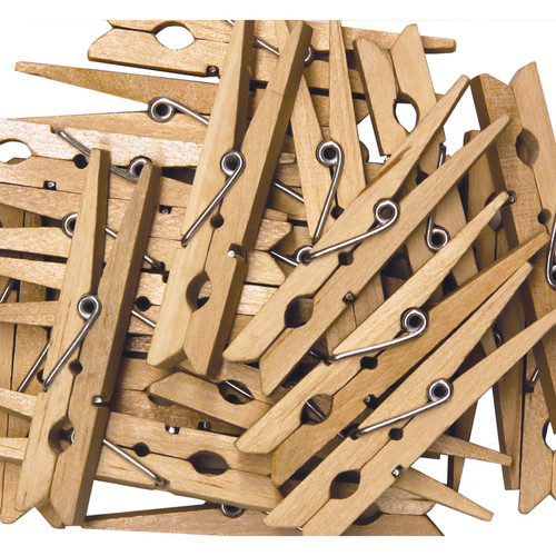 Spring Clothespins, Natural, Large, 2.75, 24 Pieces - CK-368301