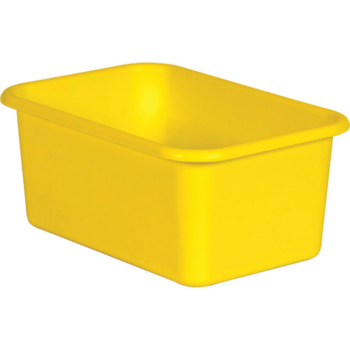 Teacher Created Resources Plastic Storage Bin Small 7.75 x 11.38 x 5  Yellow Pack of 6