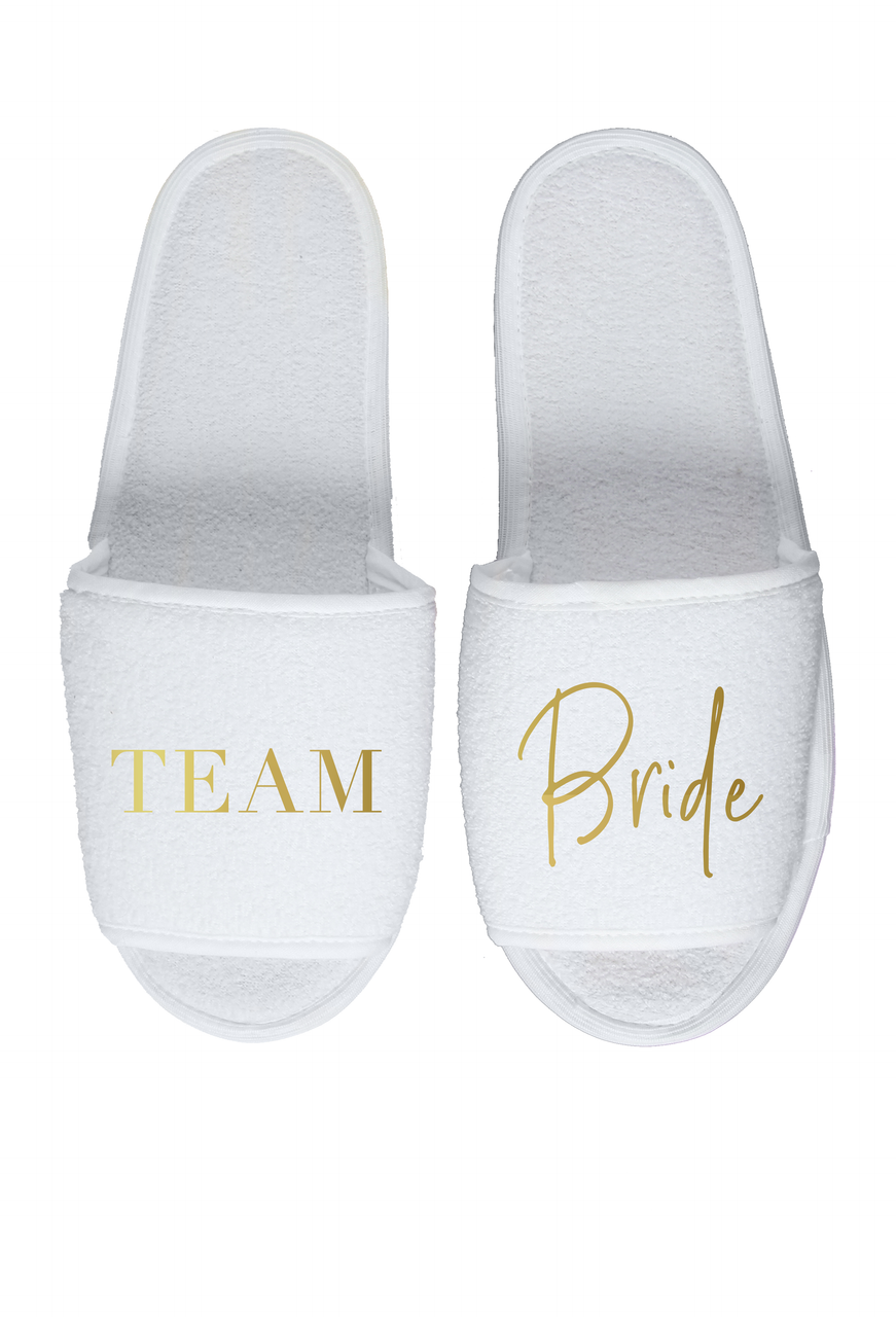 team bride slippers