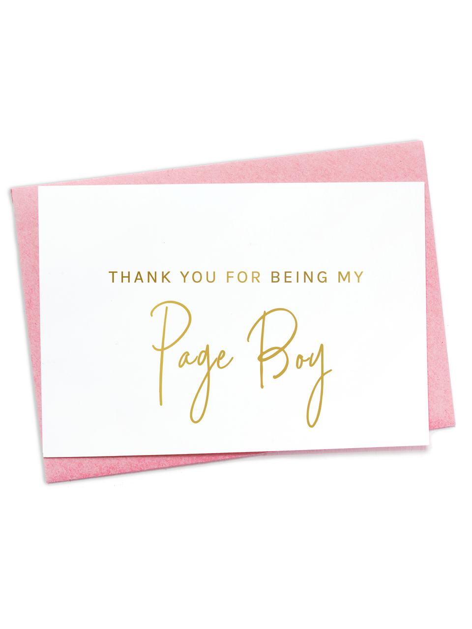 Page Boy Thank you - Proposal card - Diamante Bebe Designs