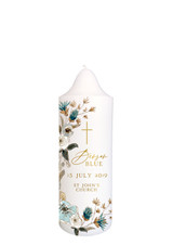 Benson Blues - Christening Baptism Candle