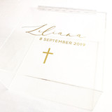 Name & Cross Personalised Acrylic Box