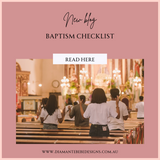 A Simple Baptism Day Checklist