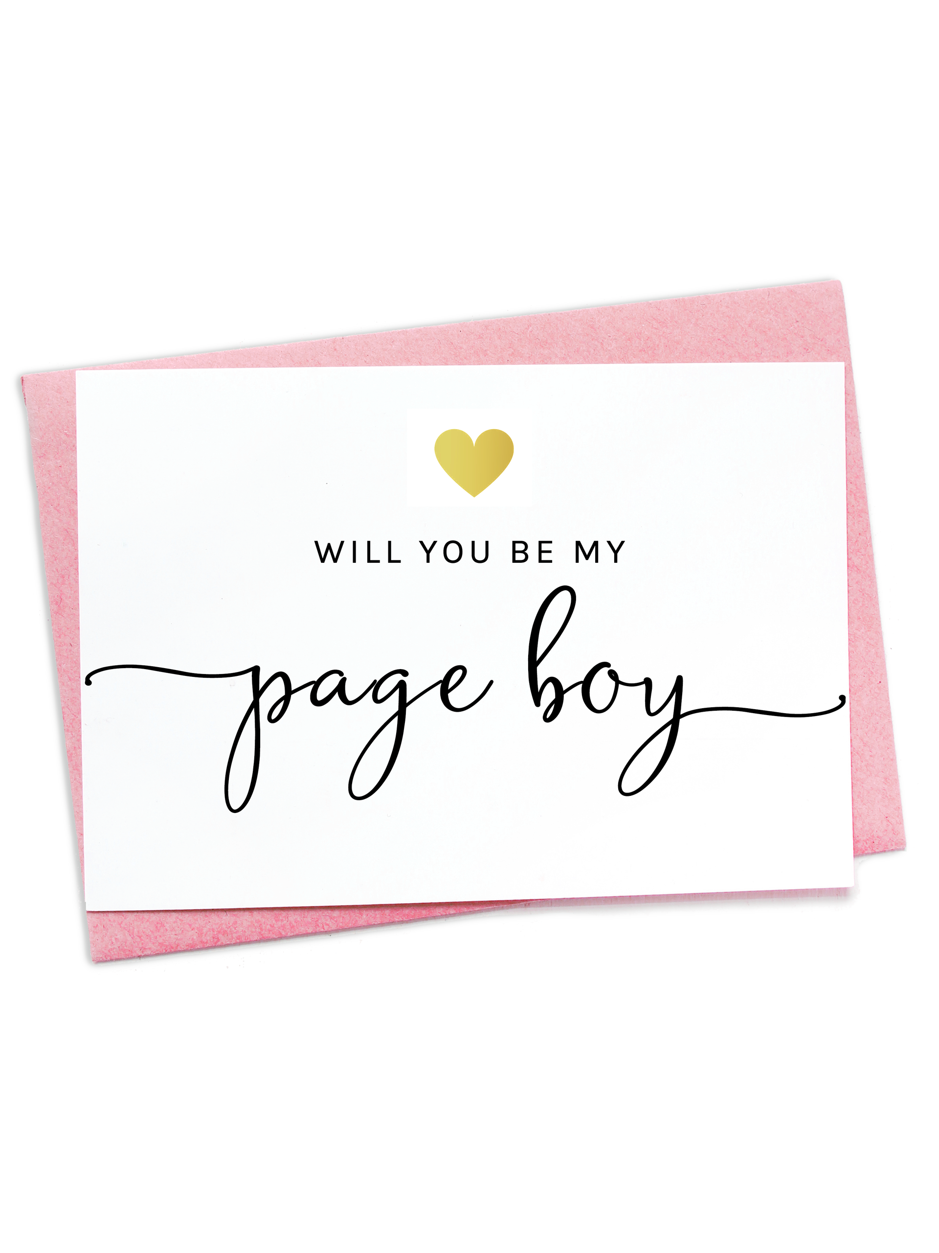 Page Boy - Proposal card - Diamante Bebe Designs