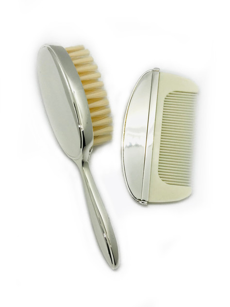 Brush & Comb set - Silver