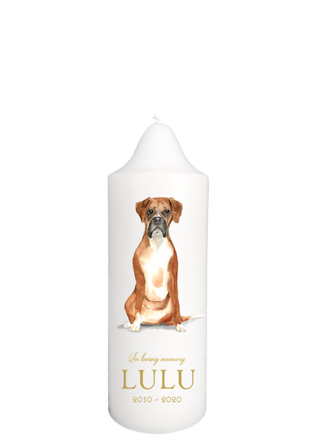 Boxer - Pet memorial Candle Boxer - Pet memorial Candle