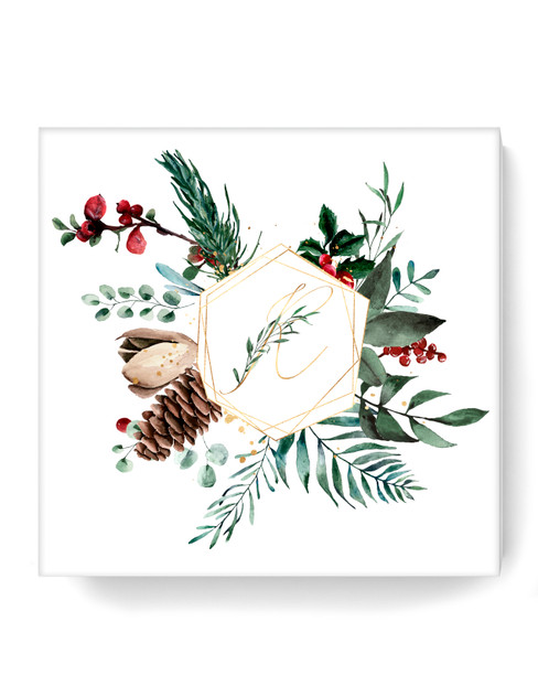 Wreath Initial - Christmas Box 