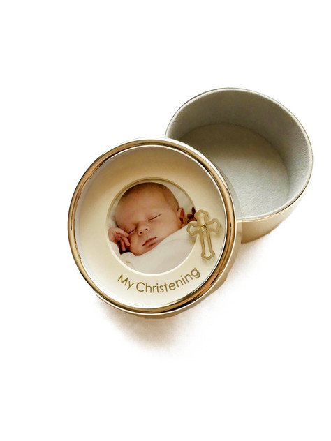 Silver Christening Trinket Box