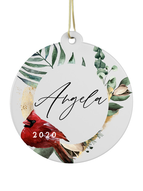Red Bird - Personalised Bauble
