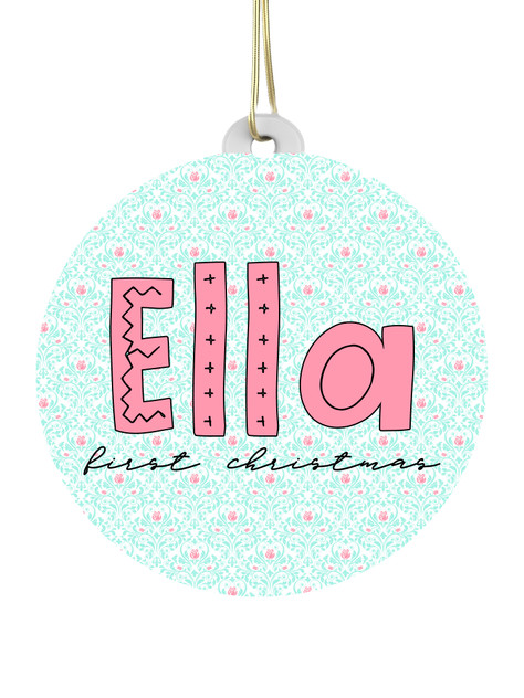 First Christmas 'Ella' - Personalised Bauble