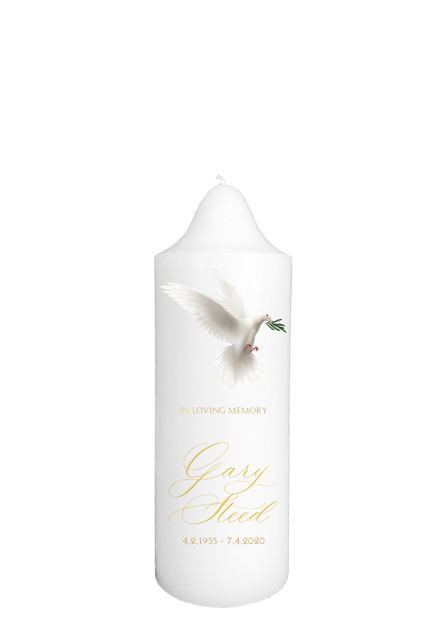 Peace Dove - Memorial Candle