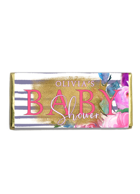 Striped Floral Chocolate Favour Striped Floral Chocolate Favour