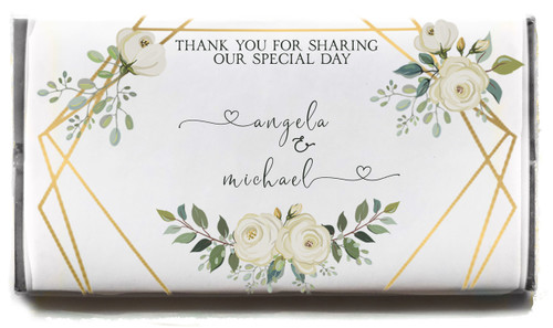 Autumn White Rose Chocolate Bomboniere