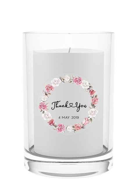 Rose Wreath Votive Candle