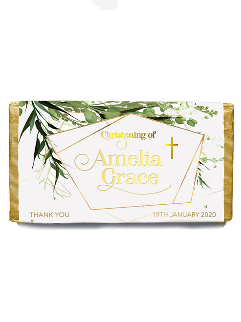 Geometric Greenery Chocolate Bomboniere