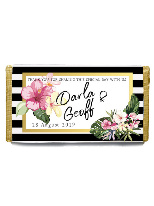 Tropical Striped Chocolate Bomboniere