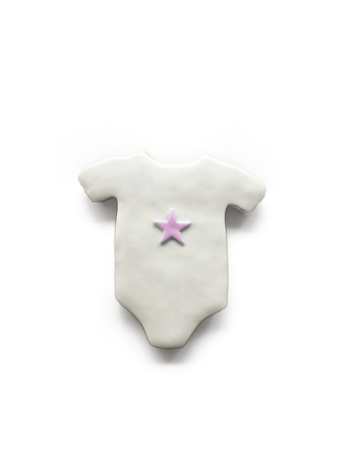 Onsie Pink Star - Baby Shower Cookie