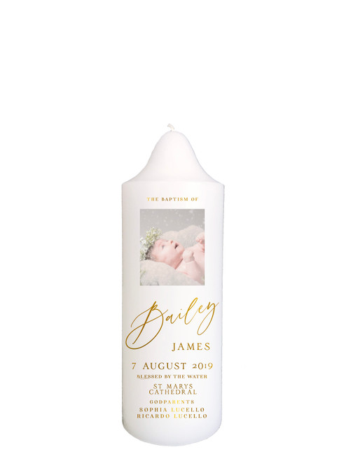 Bailey James - Christening Candle