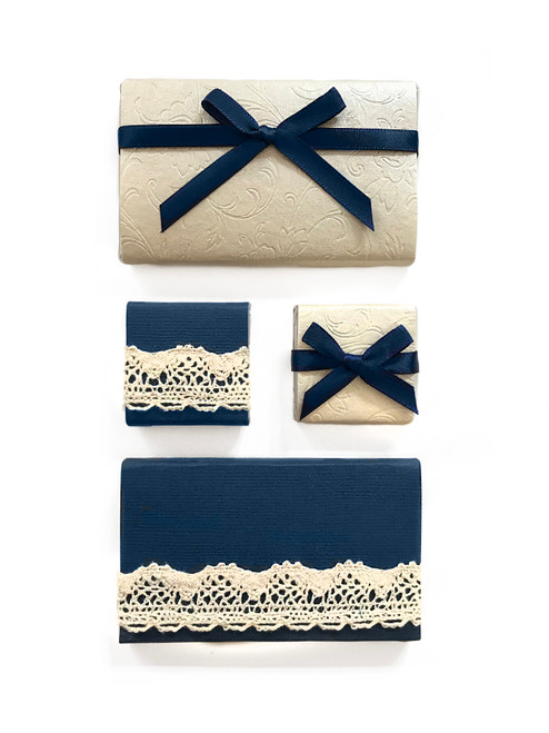 Creme Lace & Navy - Favour Tray Chocolates