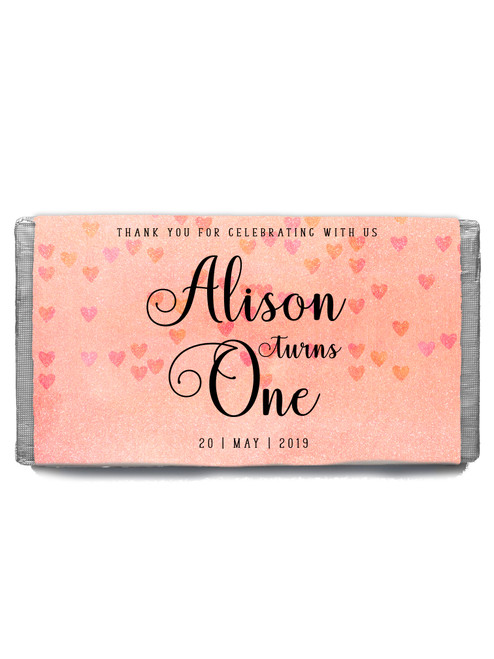 Heart Coral Chocolate Bomboniere