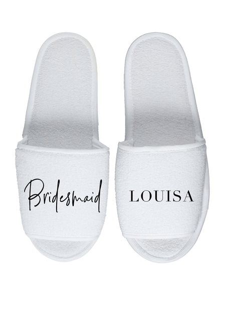 black bridesmaid slippers