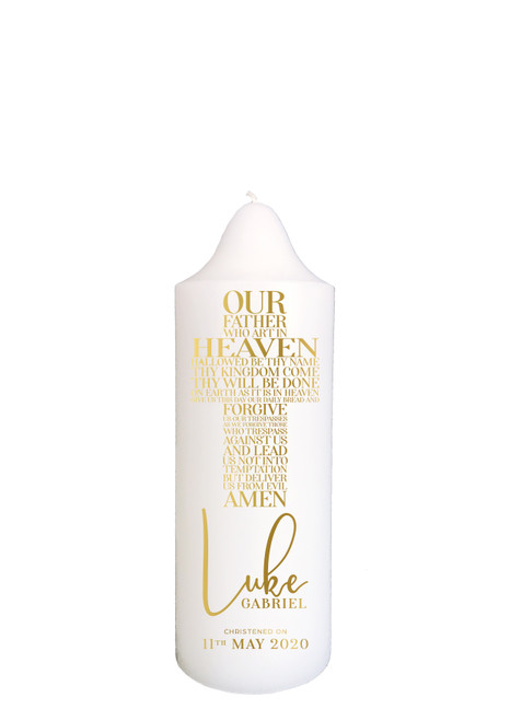 Our Father - Christening Candle