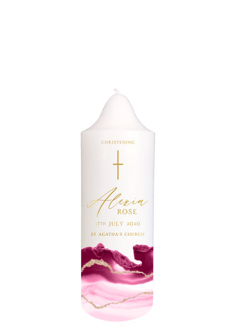 Alexia Multi Colour - Christening Candle