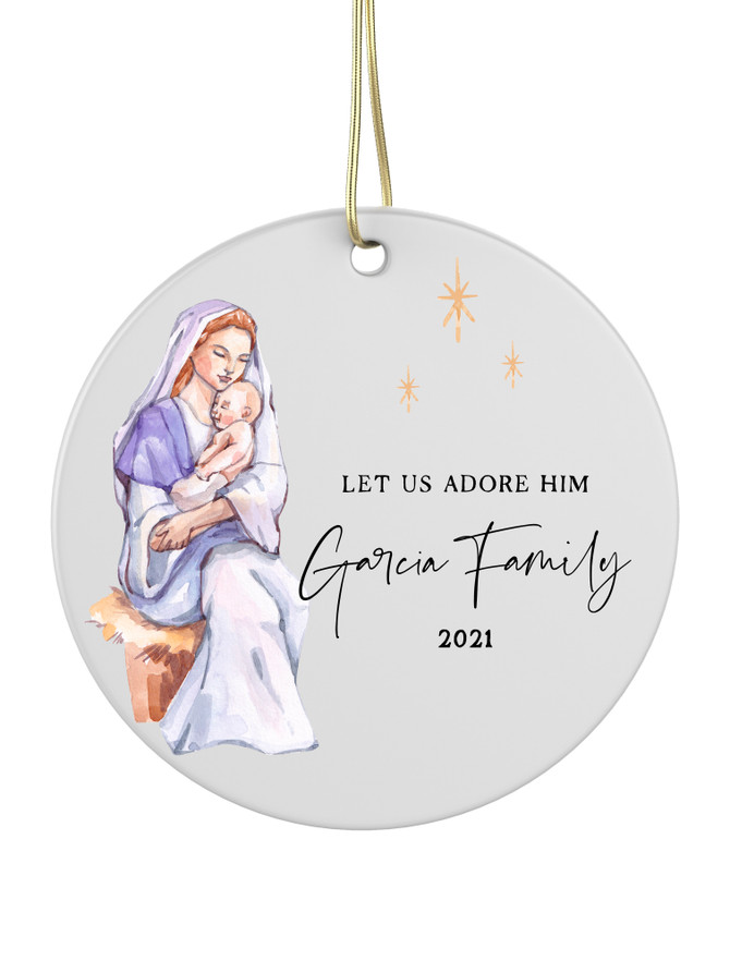 Adore Him - Personalised Bauble