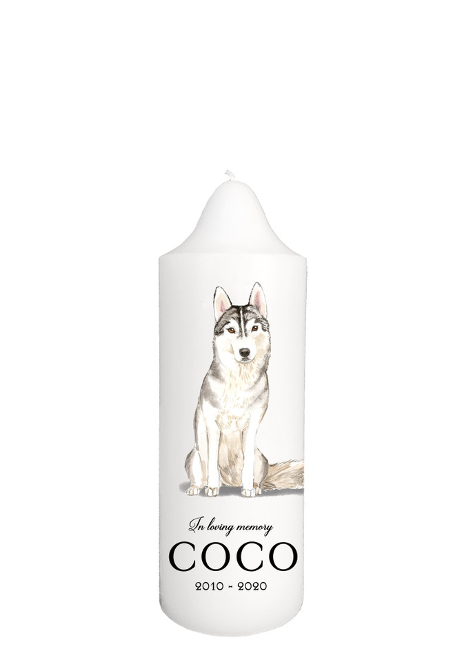 Husky - Pet memorial Candle