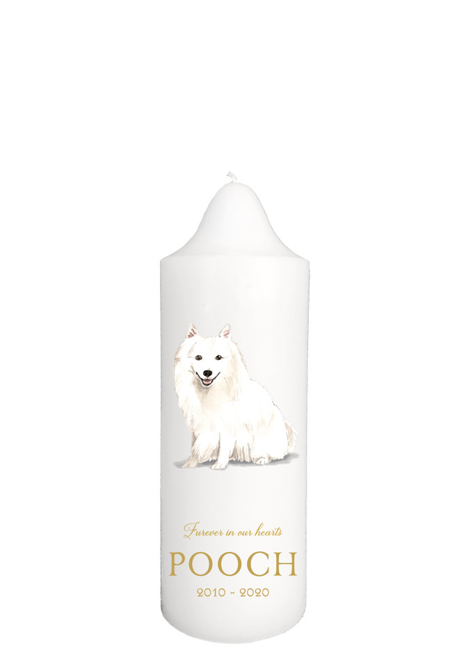 Japanese Spitz - Pet memorial Candle