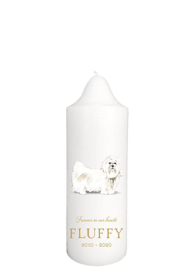 Maltese - Pet memorial Candle