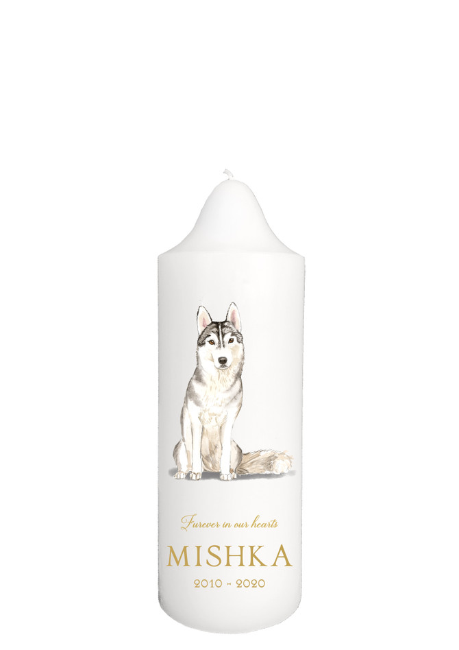 Siberian Husky - Pet memorial Candle