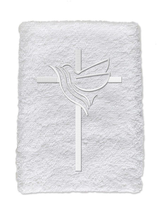 Dove & Cross Christening Towel