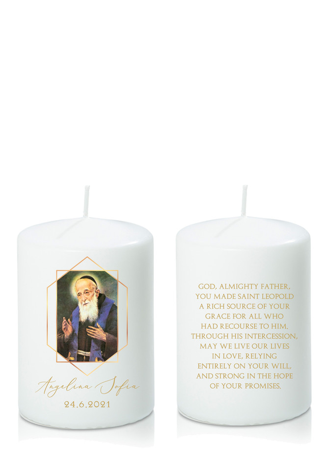 St Leopold Mandic - Candle Favour