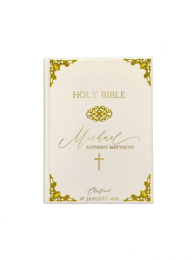 Personalised (Gold) Holy Bible