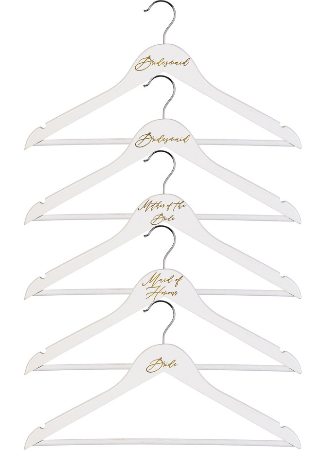 White Personalised Coat hanger